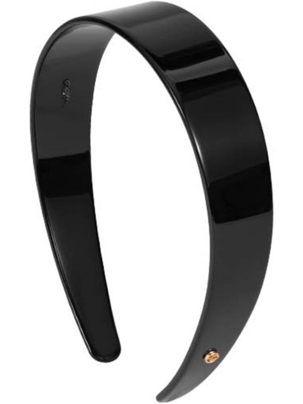 Chic 1.18" Wide Black Acetate Headband for Women with Teeth - Stylish Hair